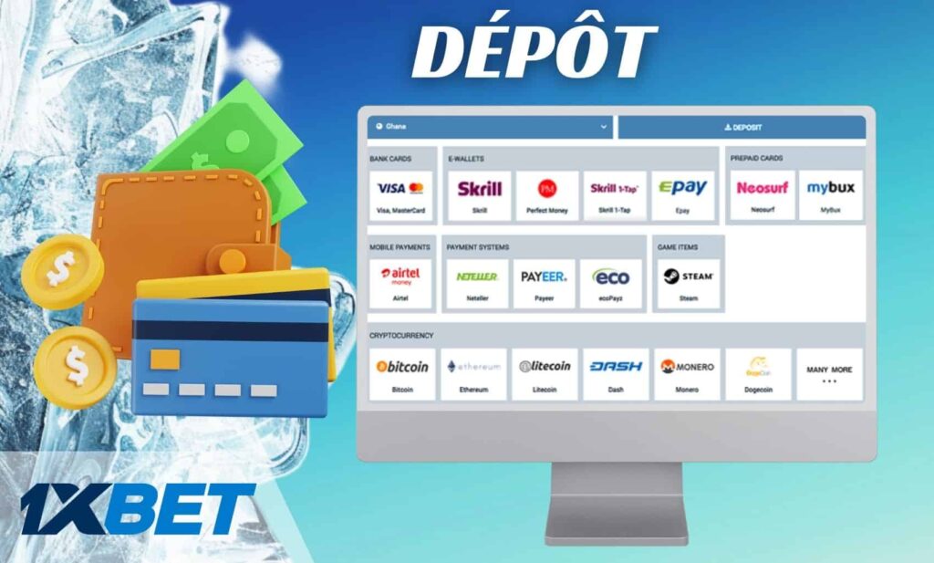 1xBet Mali Effectuer un dépôt l'information