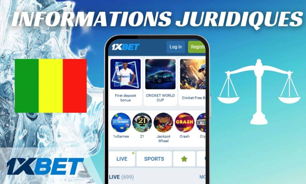 1xBet Mali application mobile Informations juridiques