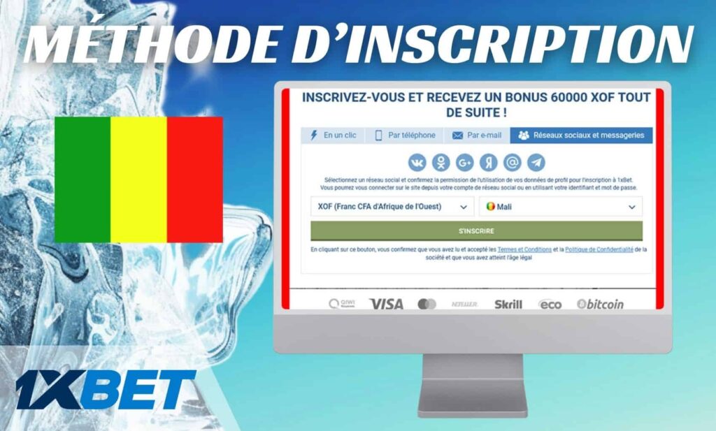 1xBet Mali site Méthode d’inscription revue